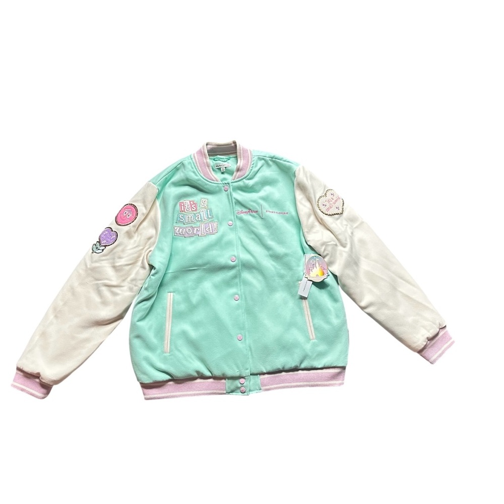 Disney Parks x Stoney Clover Lane It’s a Small World Varsity Jacket XL NWT - Picture 2 of 16